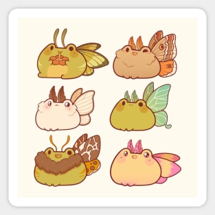 Fairy moth frogs Sticker